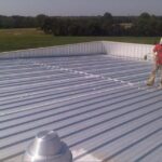 #5500 Seam Sealer on metal for seams and fasteners