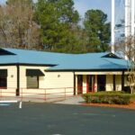 Coated metal with custom tinted #1000 Elastomeric Roof Coating