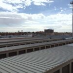 Pre-work of metal coated with Lucas #5100/5000 Thermoplastic Roof Coating