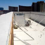 Granular cap sheet coated with #1000 Elastomeric Roof Coating