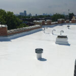 Smooth App coated with Lucas #8000 High Solids silicone roof coating